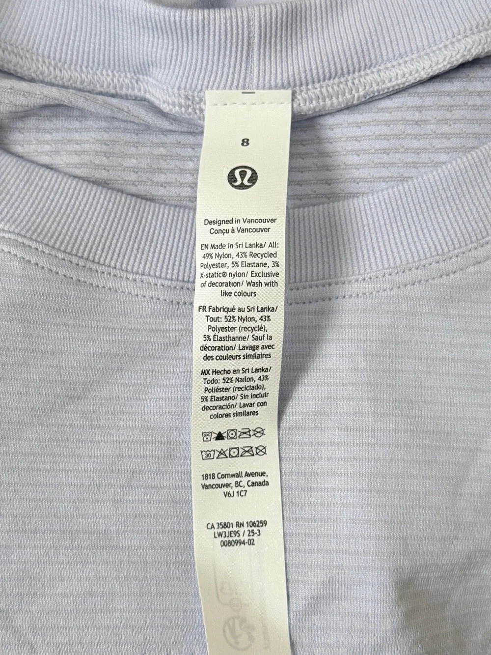 lululemon athletica Swiftly Tech Relaxed Fit Tee Size 8 Serene Blue